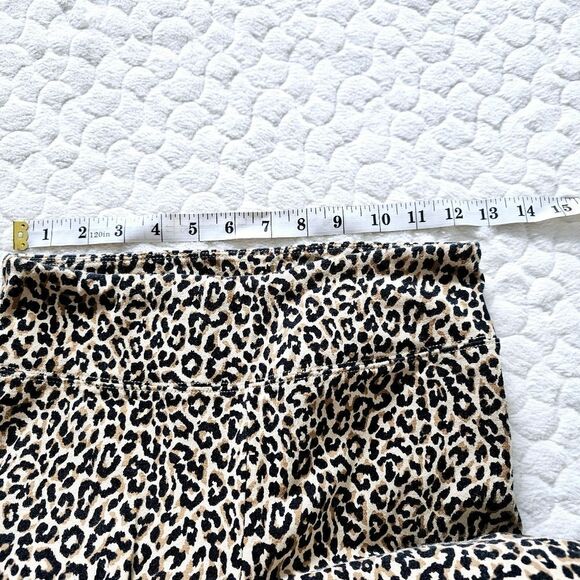 J. Crew cropped leggings leopard cheetah animal print yoga crops pants small - Picture 7 of 7